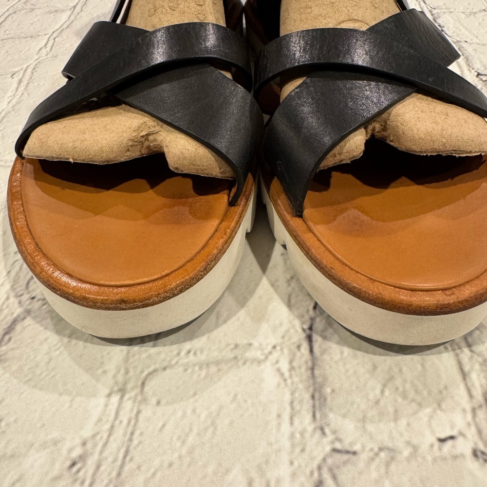 See By Chloe Black Crisscross Sandals. Leather. Sz 40.5 W9 - Picture 4 of 12